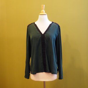 Army Green and Black Blouse